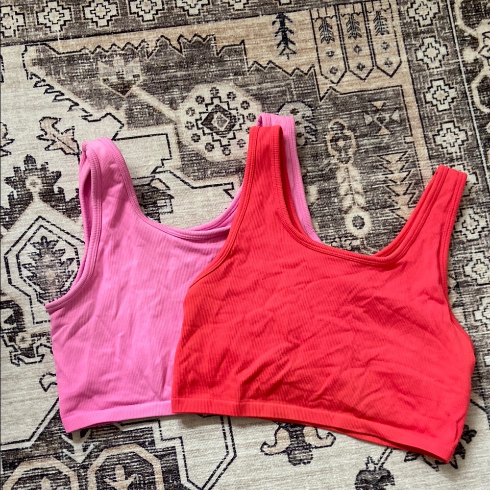 Aerie Pink and Red Tank Tops